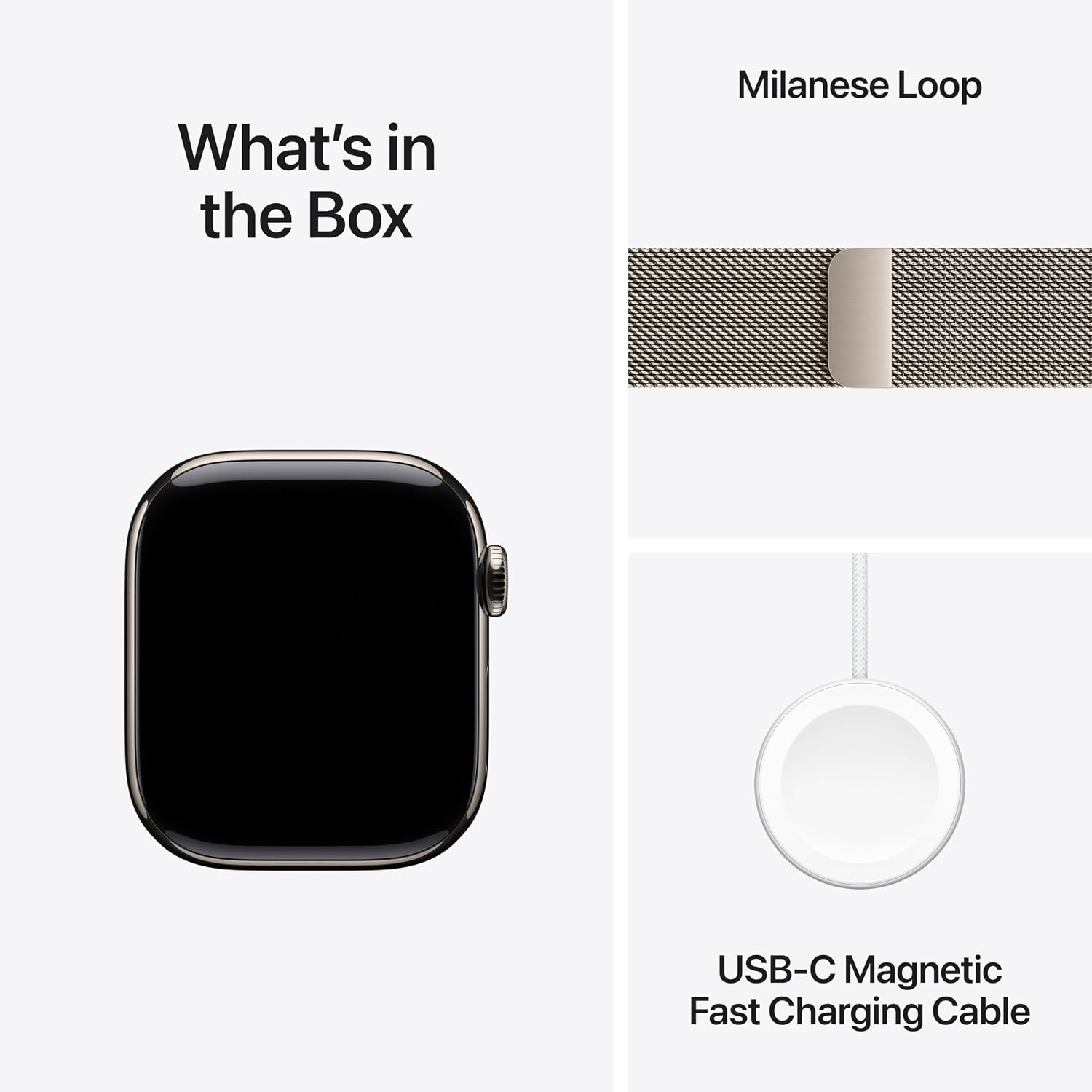 Apple Watch Series 11 GPS + Cellular 42mm – Natural Titanium Case with Natural Milanese Loop